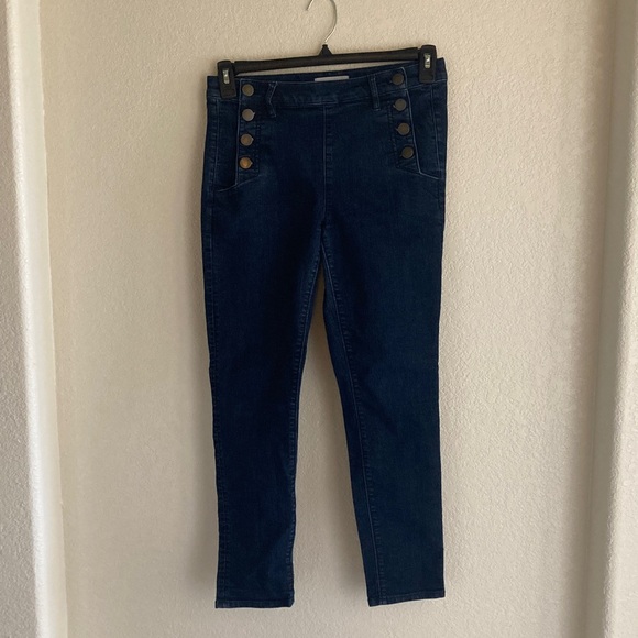 LOFT Denim - Women's Blue Jeans with Button Detail Size 27/4 Skinny